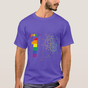Camiseta Arco-íris LGBT Orgulho Gay Jogador 1 Casal Partida