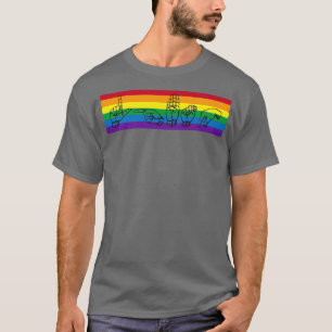 Camiseta Arco-íris LGBTQ ASL