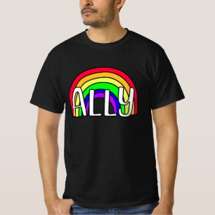 Camiseta Arco-íris LGBTQIA+ Ally Bandeira do Orgulho