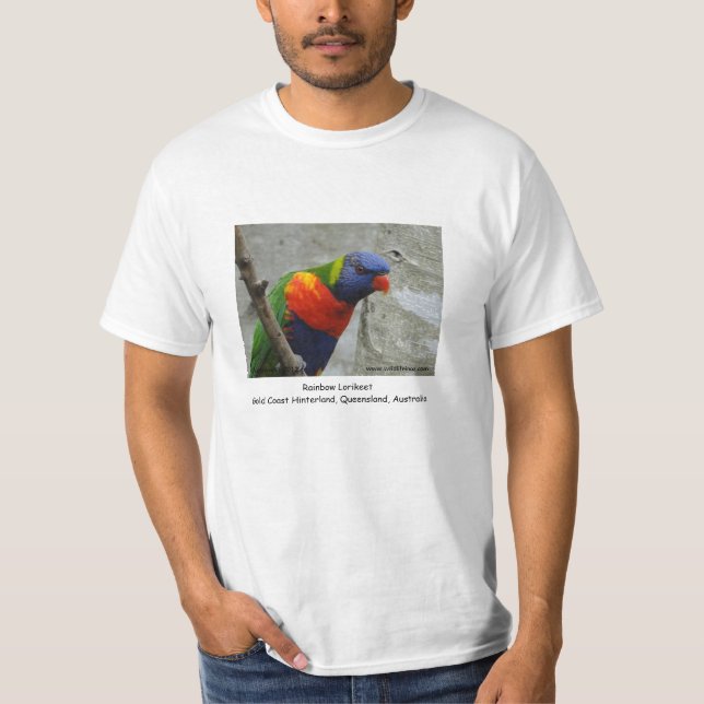 Camiseta Arco-íris Lorikeet (Frente)