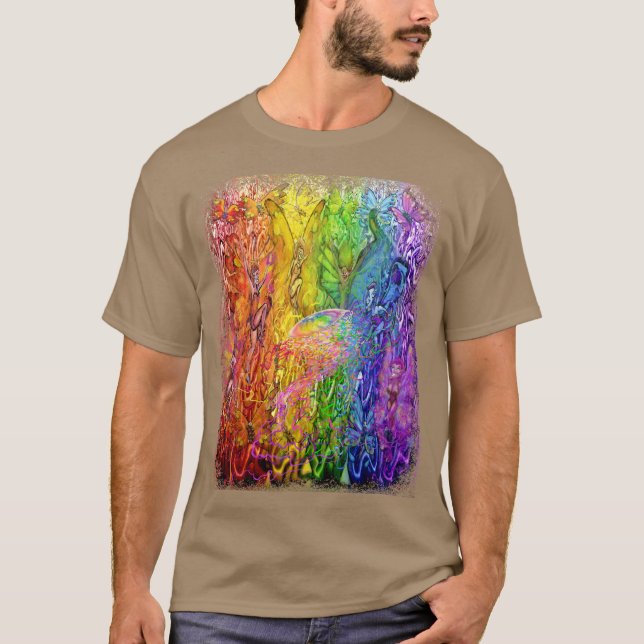 Camiseta Arco-íris mágico entrelaçado (Frente)