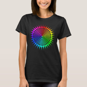 Camiseta Arco-Íris Mandala Lotus Flor Sagrado Geometria Yog