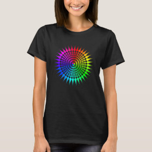 Camiseta Arco-Íris Mandala Lotus Flor Sagrado Geometria Yog
