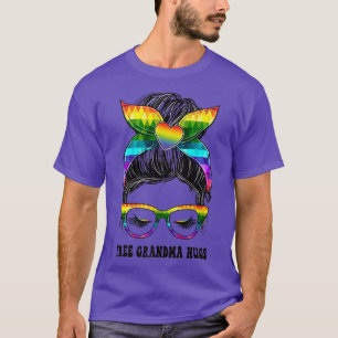 Camiseta Arco-Íris Mensagem Arroz Vovó Orgulhosa Gay LGBT L