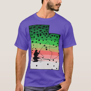 Camiseta Arco-Íris Mosca Peixe Voo Estado De Utah Mosca