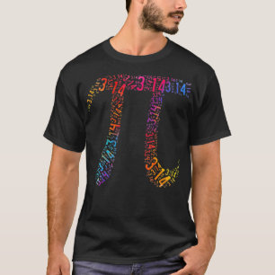 Camiseta Arco-Íris Números Pi Engraçado Pi 314 Professores