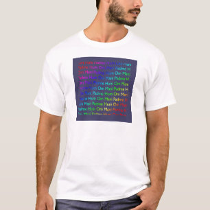 Camiseta Arco-íris Om Mani Padme Hum no Roxo
