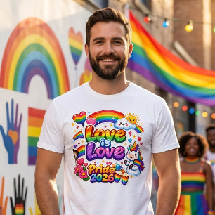 Camiseta Arco-íris Orgulho Amor É Amor