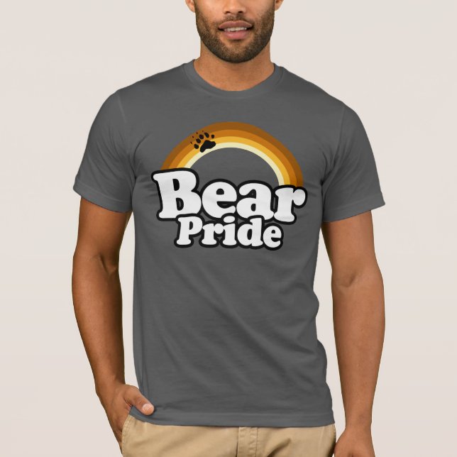 Camiseta Arco-íris Orgulho de Urso (Frente)