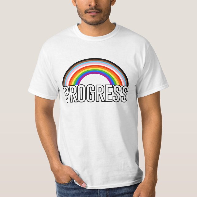 Camiseta Arco-íris Orgulho Progresso (Frente)