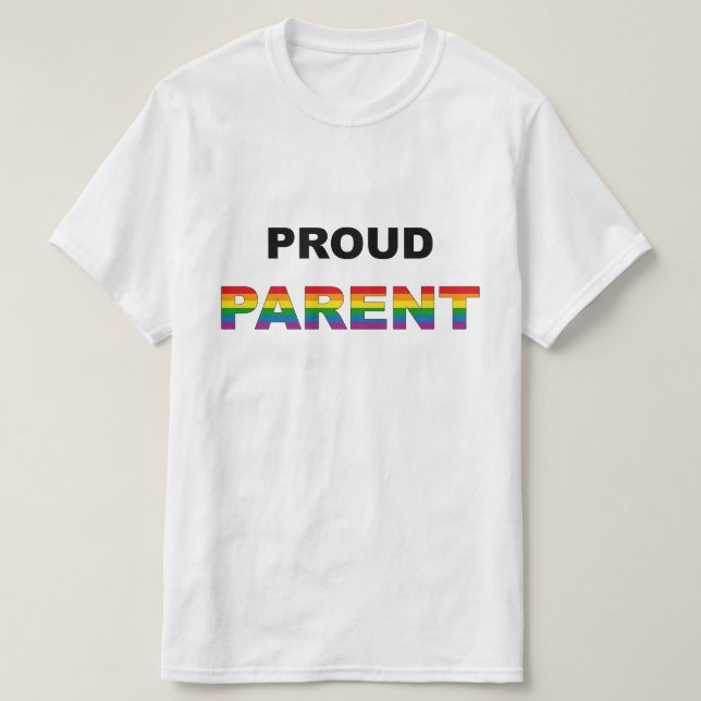 Camiseta Arco-íris orgulhoso LGBT do pai (Frente do Design)