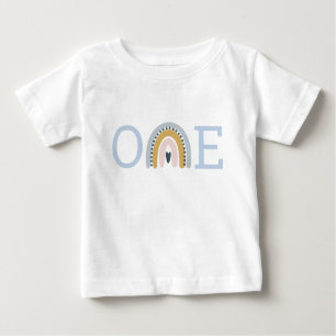 Camiseta arco-íris para bebê do primeiro aniversár