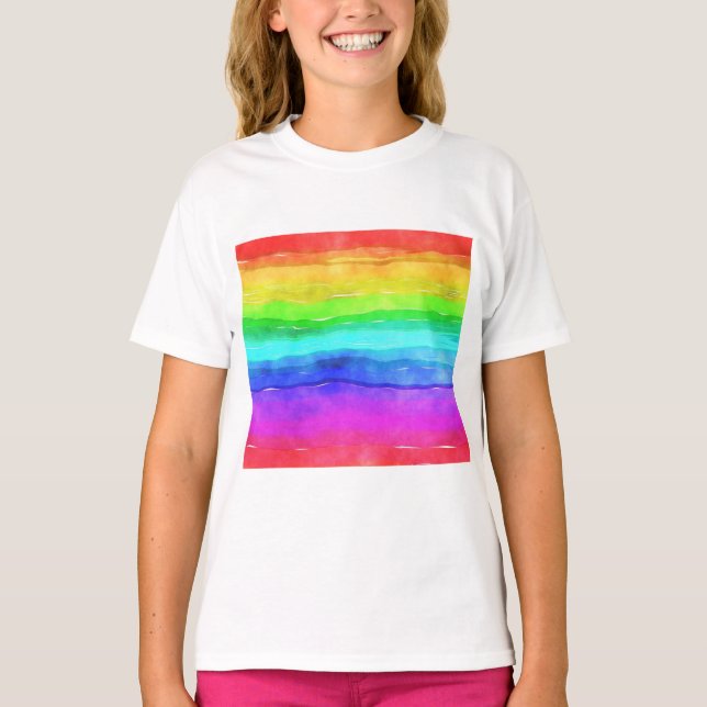 Camiseta Arco-Íris Pintado (Frente)