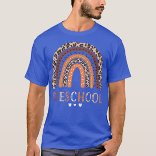 Camiseta Arco-Íris Pré-Escolar De Volta Ao Professor No Pri