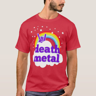 Camiseta Arco-íris rosa com metal morto