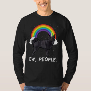 Camiseta Arco-íris Schipperke Eca Pessoas Unicórnio Cachorr