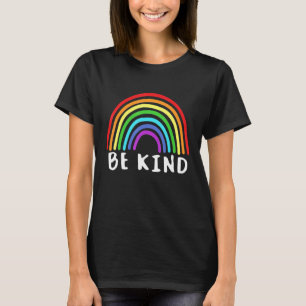 Camiseta Arco-Íris Seja Movimento Humano Mente Crianças Cor