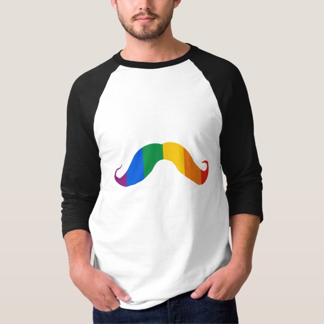 Camiseta Arco-íris Stache (Frente)