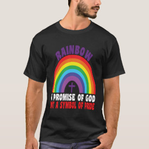 Camiseta Arco-íris Uma Promessa de Deus Não Um Símbolo de O