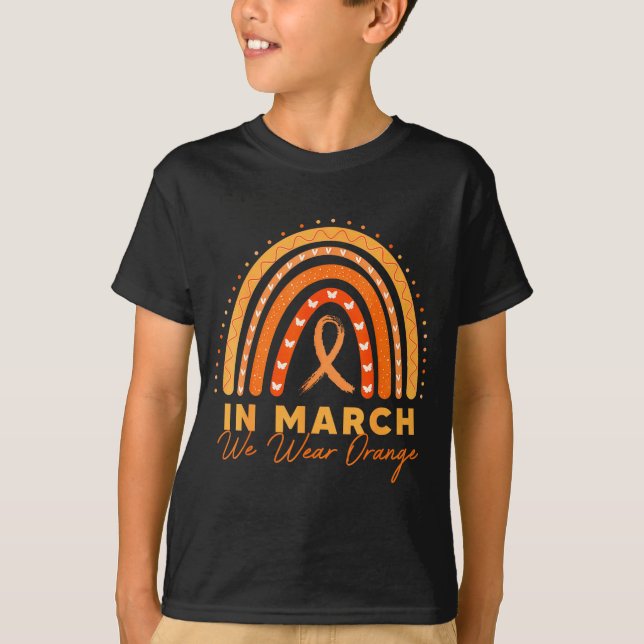 Camiseta Arco-íris Usamos Laranja Conscientização da Escler (Frente)