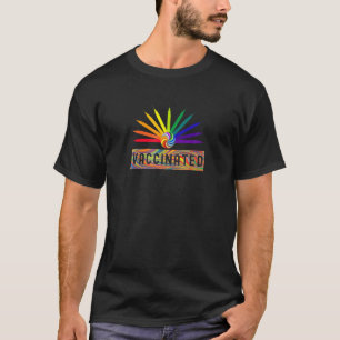 Camiseta Arco-Íris Vacinado - 2021 Totalmente Vacinado - En