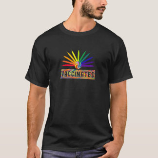 Camiseta Arco-Íris Vacinado - 2021 Totalmente Vacinado - En