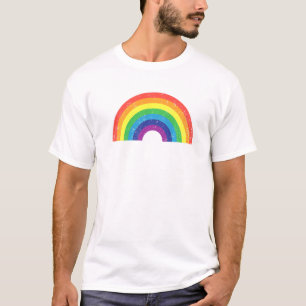 Camiseta Arco-Íris Vintage Estilo Retroativo Distinto Lgbt