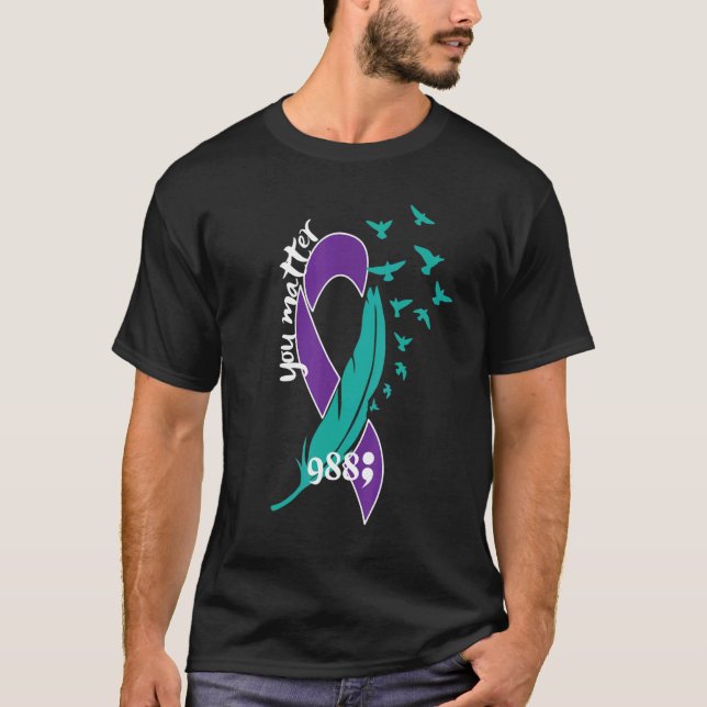 Camiseta Arco-Íris Você Importa 988 Awarenes De Prevenção C (Frente)