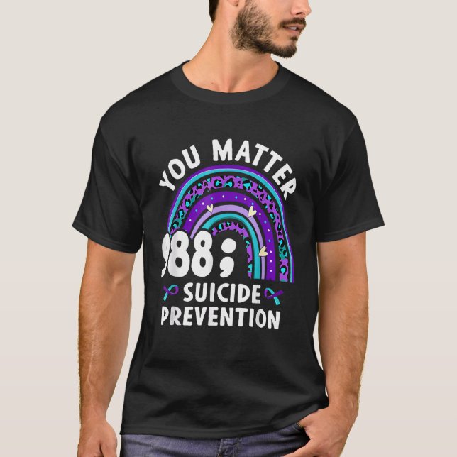 Camiseta Arco-Íris Você Importa 988 Awarenes De Prevenção C (Frente)