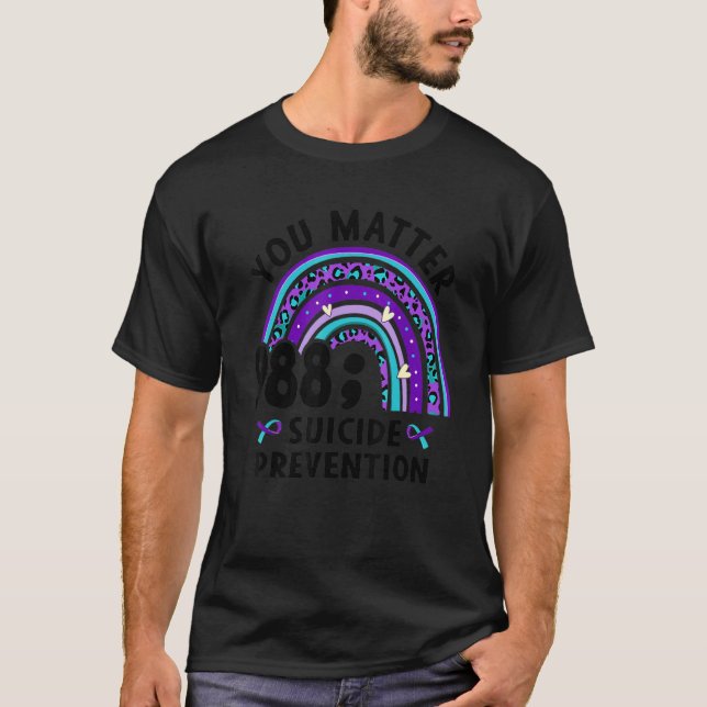 Camiseta Arco-Íris Você Importa 988 Awarenes De Prevenção C (Frente)