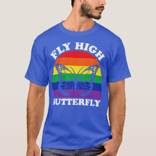 Camiseta Arco-Íris Voo Sol Alto Borboleta