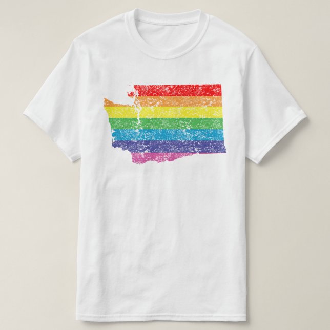 Camiseta arco-íris washington (Frente do Design)