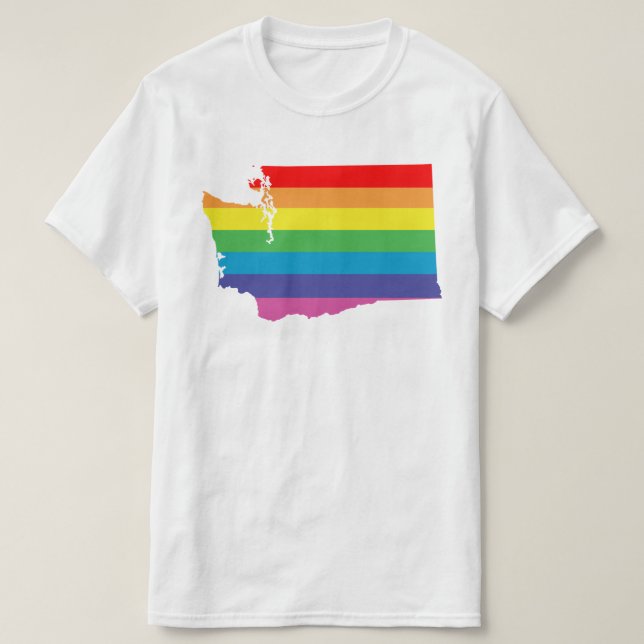 Camiseta arco-íris washington (Frente do Design)