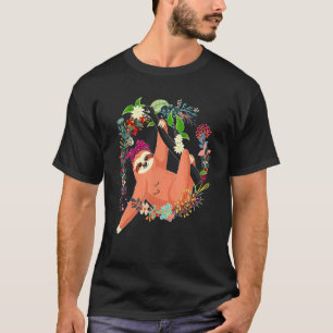 Camiseta Arco Lama Flores-Leopardo Família Feliz Mãe