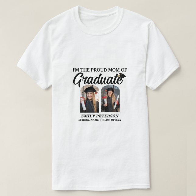 Camiseta Arco Moderno Orgulha Mãe 2 Graduação Personalizada (Frente do Design)