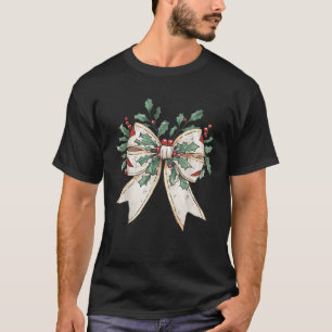 Camiseta Arco Natal Holly Berry Coquette Natal Seaso
