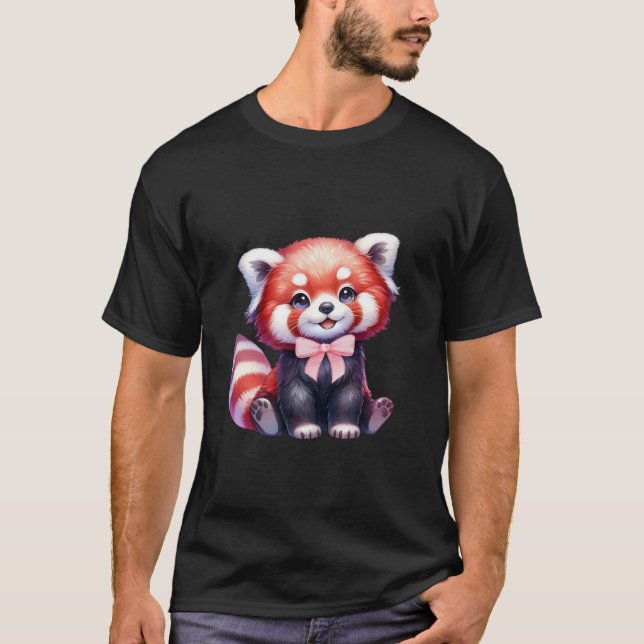 Camiseta Arco Panda Simples Rosa Gráfico T (Frente)