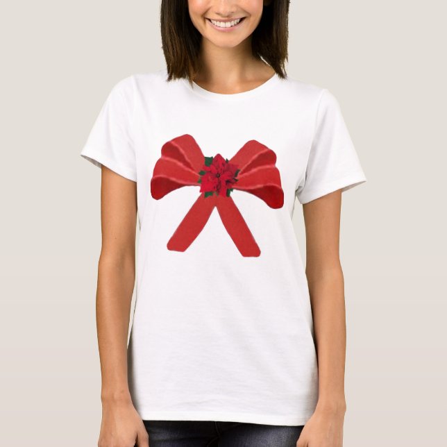 Camiseta ARCO RED com poinsettia (Frente)