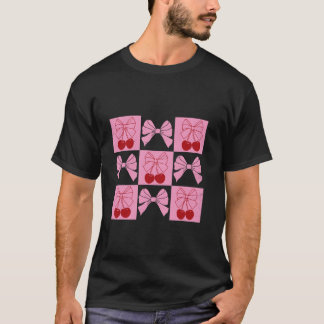 Camiseta Arco rosa do coquete de fita colchete Coquette ver