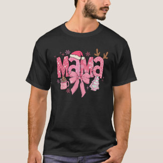 Camiseta Arco Rosa Mama de Natal Cristo Mama Claus