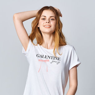 Camiseta Arco Rosa Namorados Amigo Galentine gang
