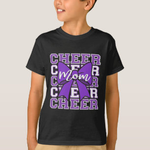 Camiseta Arco Roxo de Dia de Jogo da Mãe de Cheer Footll Ch