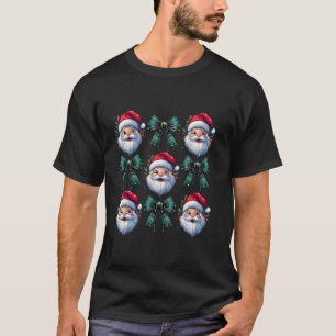 Camiseta Arco Santa Claus Feliz Mulher de Natal Xma