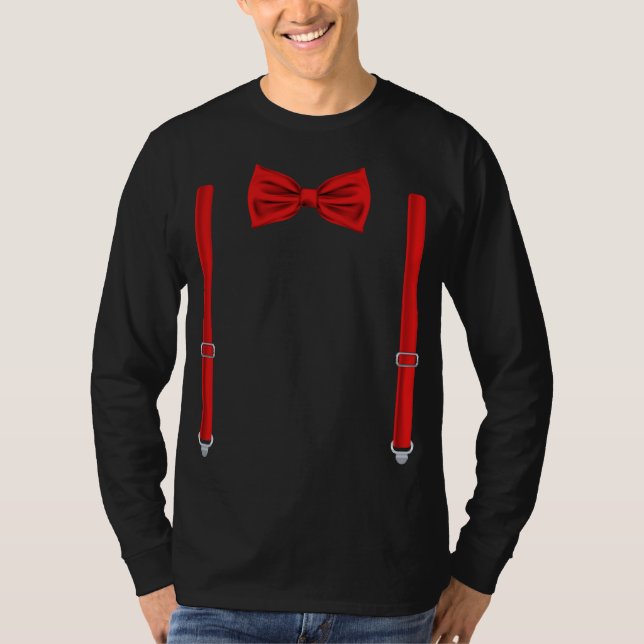 Camiseta Arco Vermelho Com Suspender Casamento Engraçado (Frente)