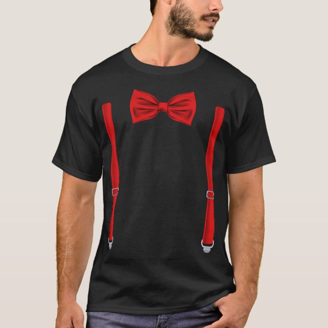 Camiseta Arco Vermelho Com Suspender Casamento Engraçado (Frente)
