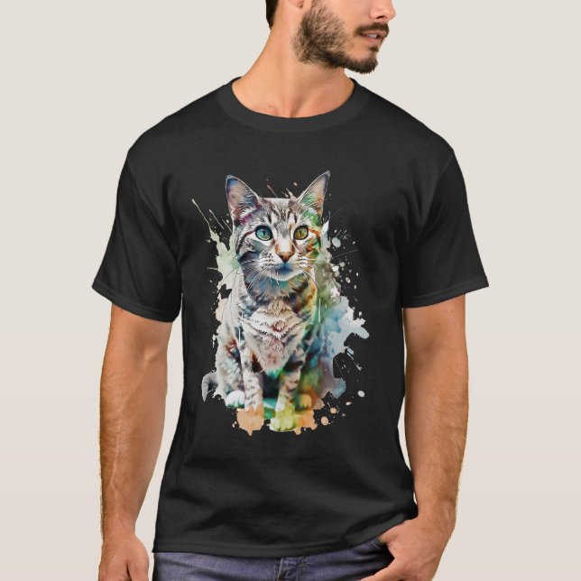 Camiseta Arcoíris Felino (Frente)