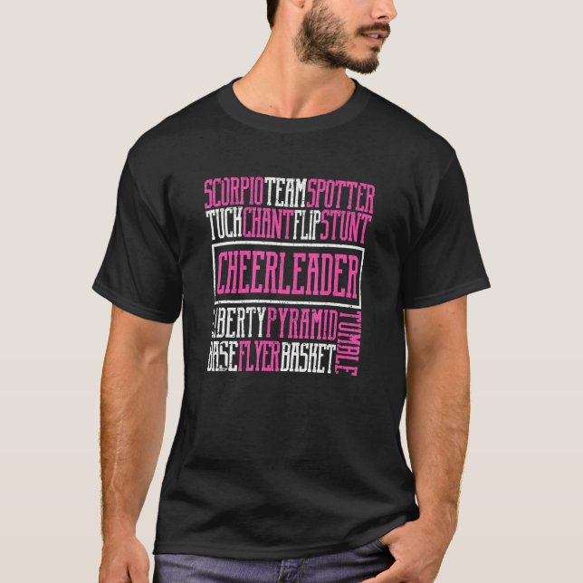 Camiseta Arcos De Animação De Cheerleader Bonito Movimentam (Frente)