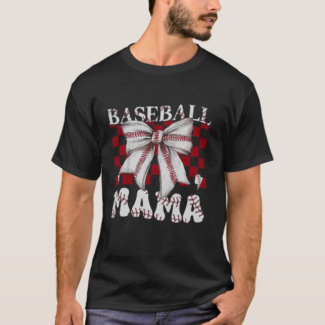 Camiseta Arcos de beisebol Mama Baseball Jogador Mãe (Frente)