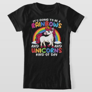 Camiseta Arcos-De-Chuva E Unicórnios Cujos Brancos São Espa