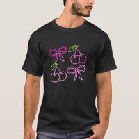 Arcos de coquete Cereja rosa-branca Y2K Girly Summ
